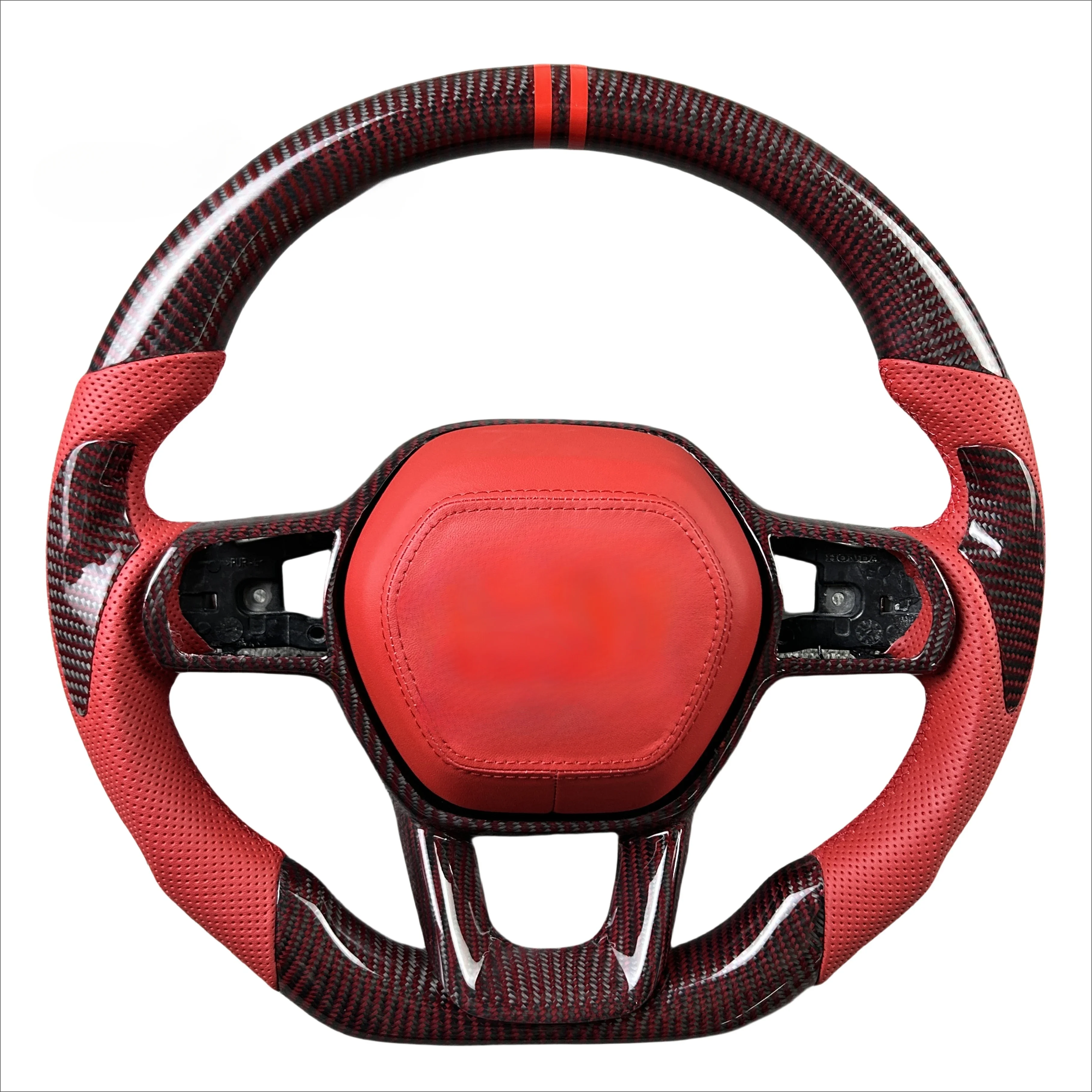 

For Honda Civic 11th Generation Carbon Fiber Forged Black Steering Wheel Custom Car Steering Wheel