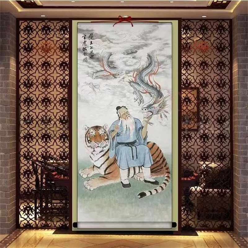 Picture hanging painting of Sun Simiao, the King of Medicine, home decoration scroll hanging painting, auspicious hanging painti