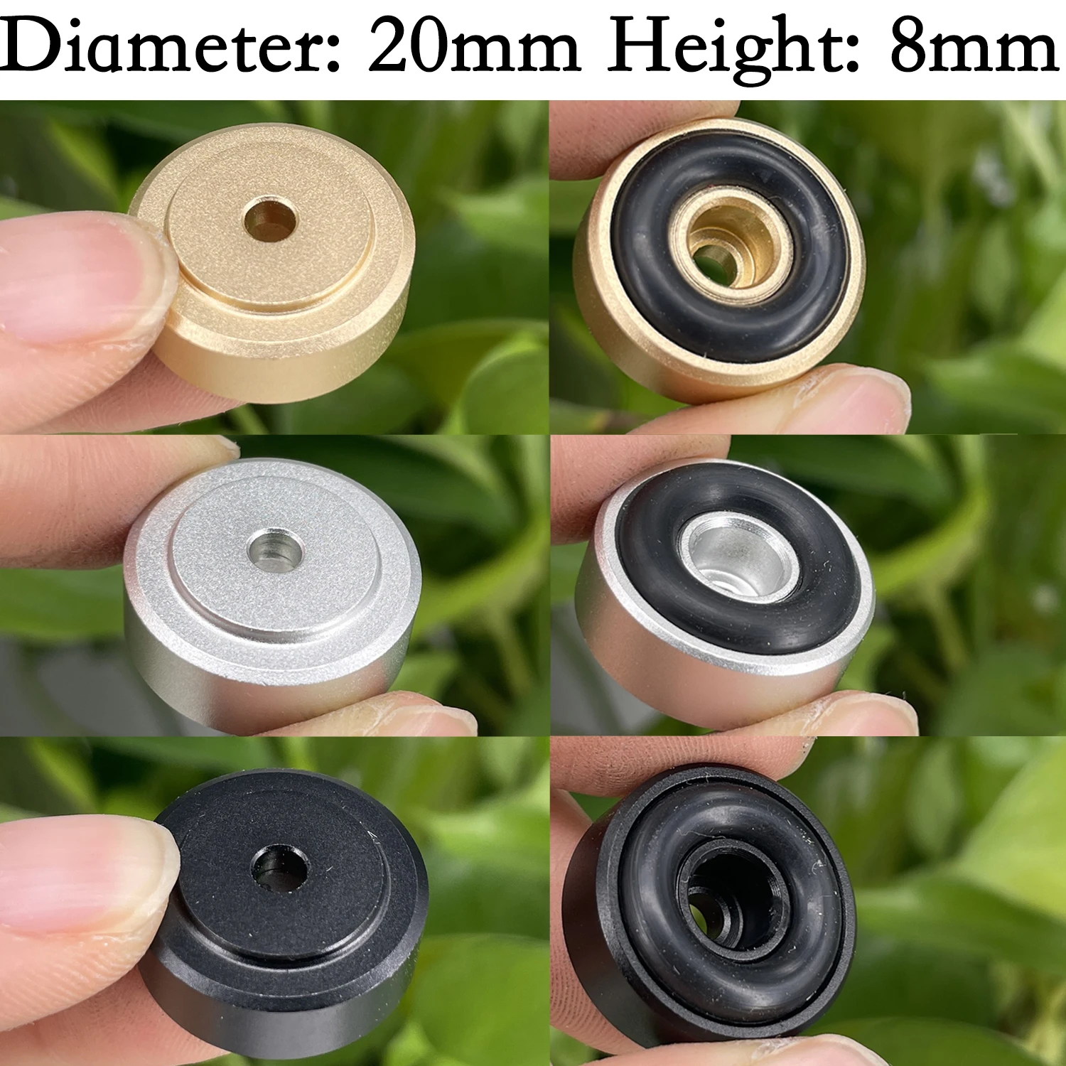 4PCS Audio Isolation Feet 30*10mm 40*10mm 40*20mm 49*15mm Aluminum Alloy Amplifier Feet CD DAC Speaker Shock Absorption Feet Pad