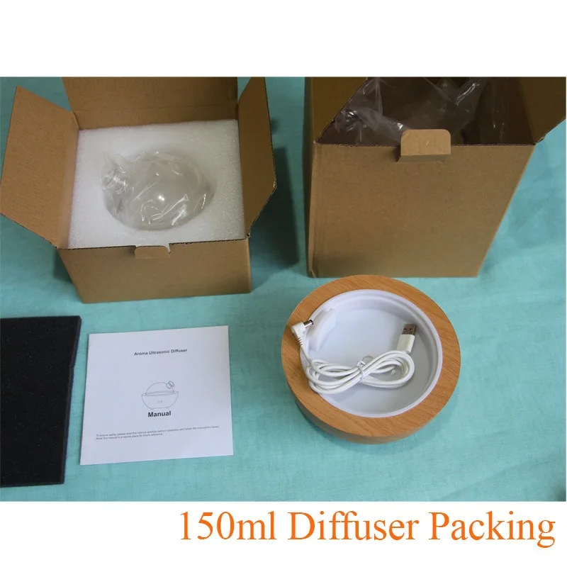 Retro Wood Grain USB Humidifier, Large‑Capacity Color Luminous Mist Maker for Home & Office Desk