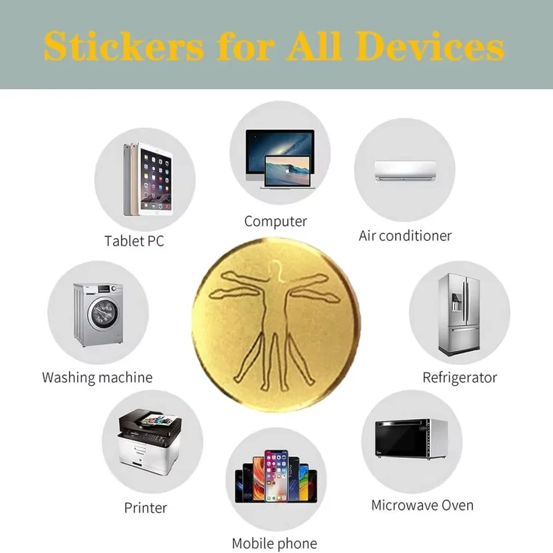 Round EMF Protection Sticker, Anti Radiation Blocker Shield for Phone Laptop, EMF Radiation Reducer for All Electronics
