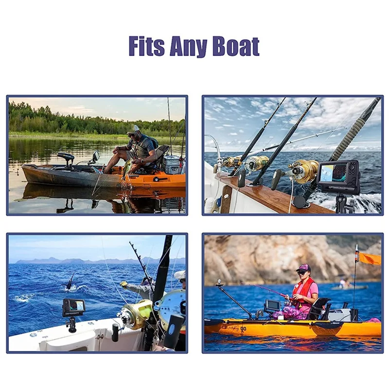 A19F-База детектора рыбы, универсальная 360° °   Вращающийся шариковый кронштейн для детектора рыбы, подходящий для океанских лодок, каяков и понтонов