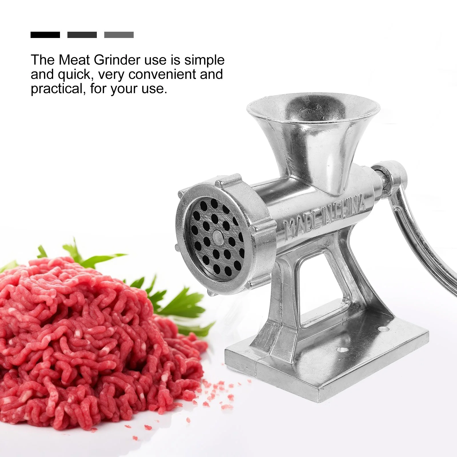 

Manual Meat Grinder Domestic Minced Machine Vegetable Chopper Kitchen Restaurant Tool Sausage Filler Sturdy Material Easy Clean