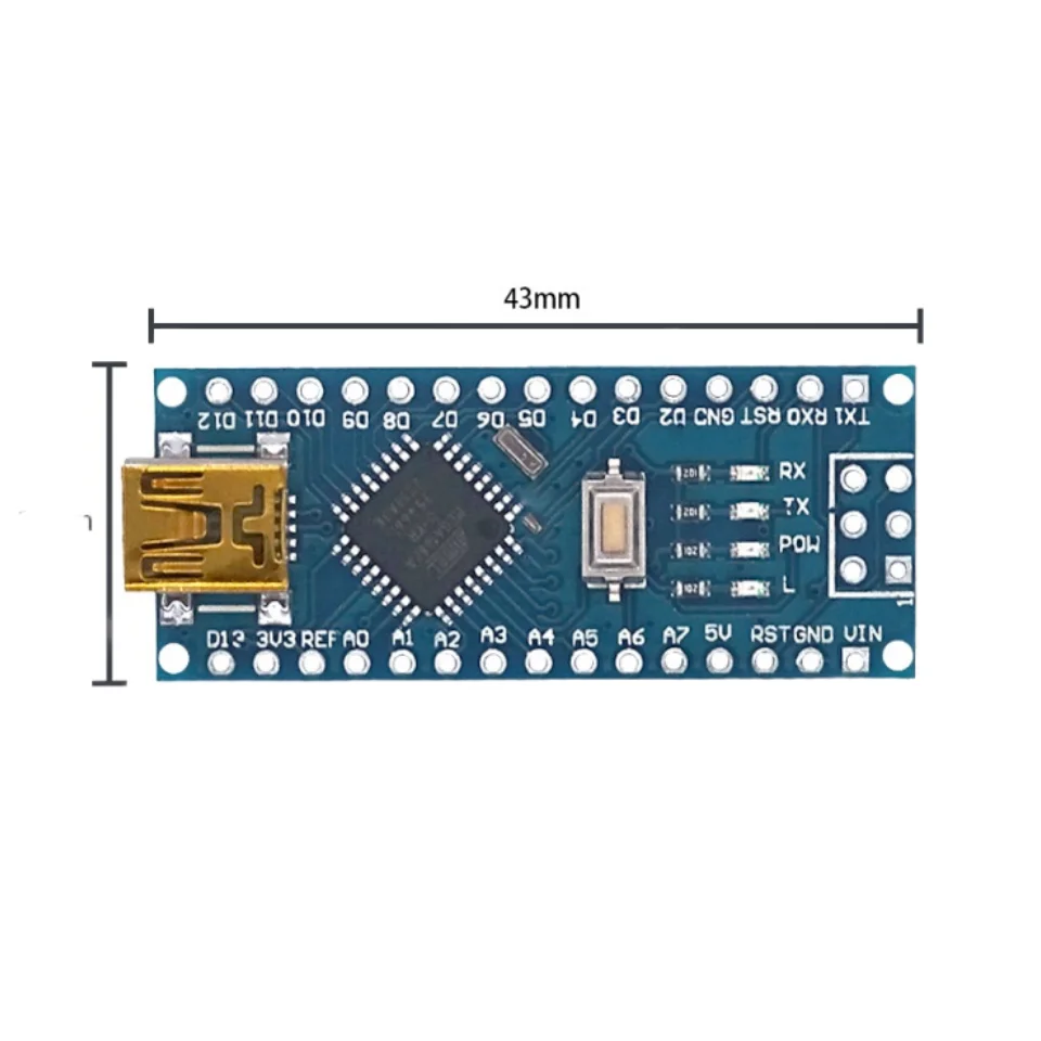 Nano mini USB With The Bootloader Compatible Nano V3 Red Controller for Arduino CH340 USB driver 16Mhz Nano v3.0 ATMEGA168P/328P