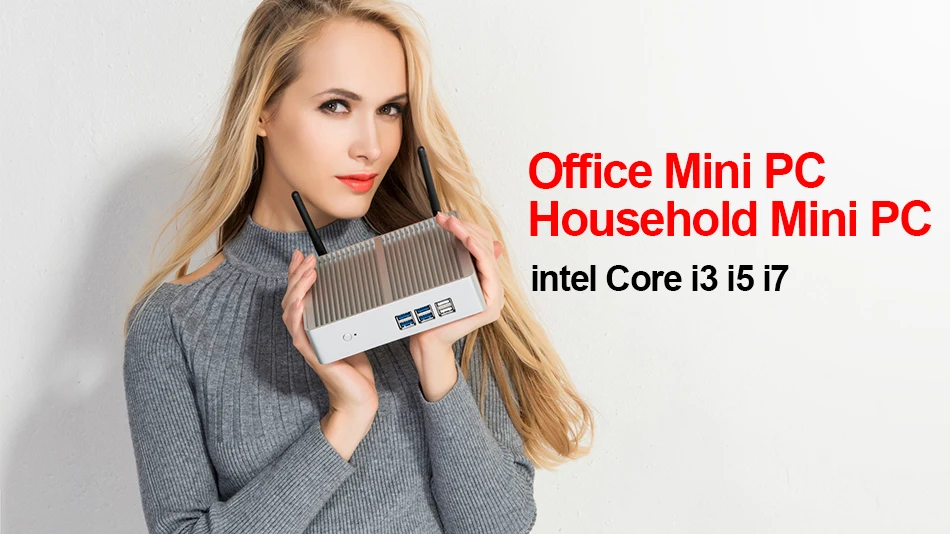 XCY Fanless Mini PC Intel Core I7 4500U I5 5200U 300M WiFi Gigabit Ethernet 8x USB VGA HDMI Display Windows 10 Linux HTPC