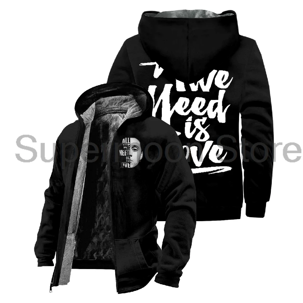 Rapper Canserbero All We Need is Love Felpa con cappuccio Manica lunga Streetwear Parka Donna Uomo Giacca invernale Cappotto Abiti Hip Hop