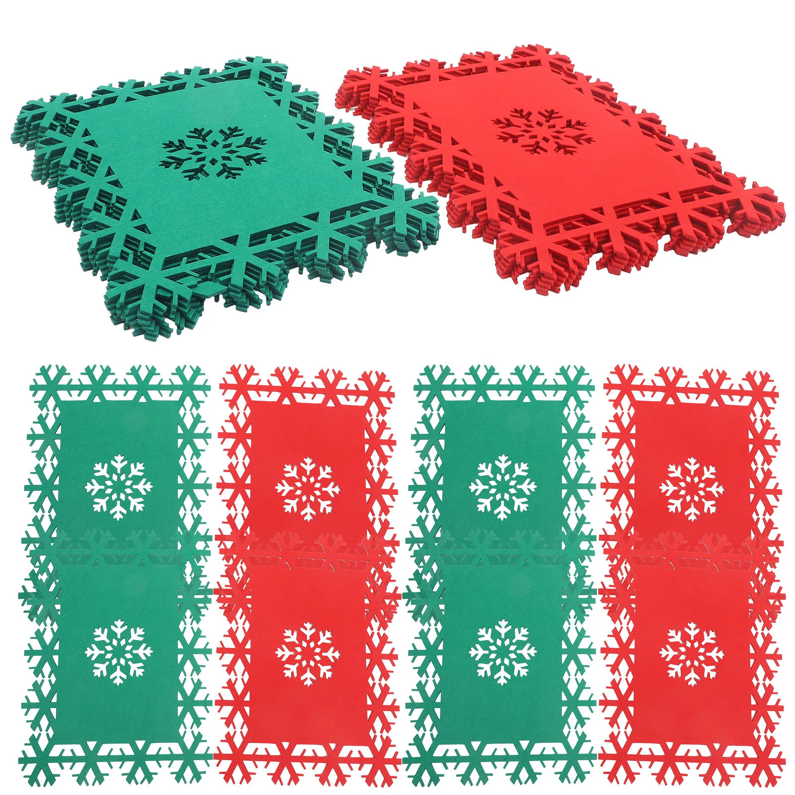 

Merry Snowflake Placemat Dining Room Table Holiday Placemats Christmas Decoration