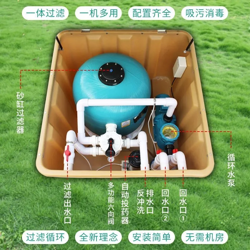 All-in-one swimming pool water pum, sand tank circulation filter