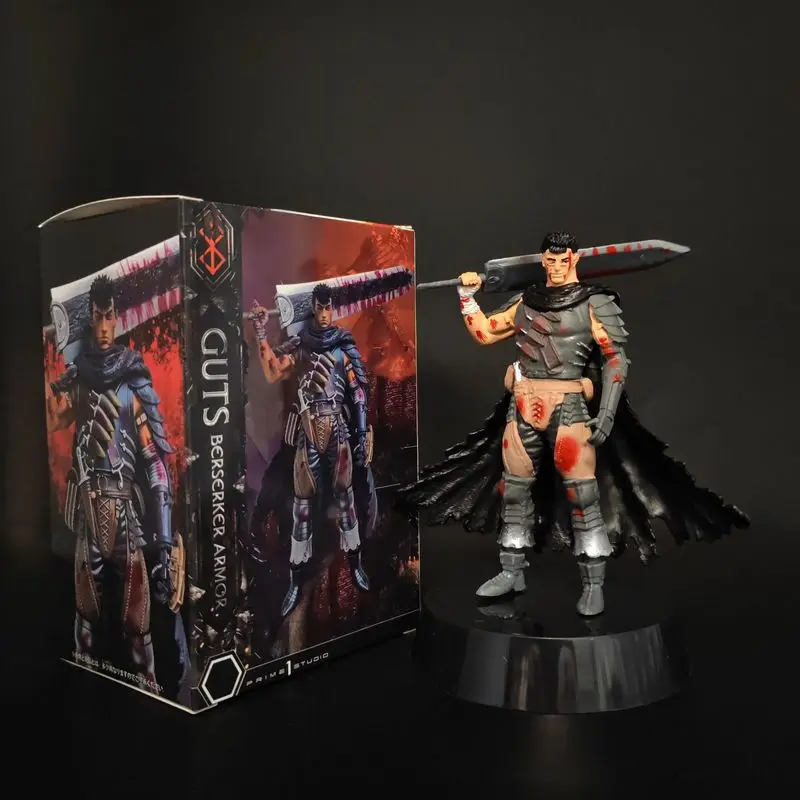 Figura de acción de Guts de Berserk de 13 cm, con dos cabezas, modelo de colección de PVC, muñecos, decoración de escritorio, estatua, juguetes, regalos de cumpleaños