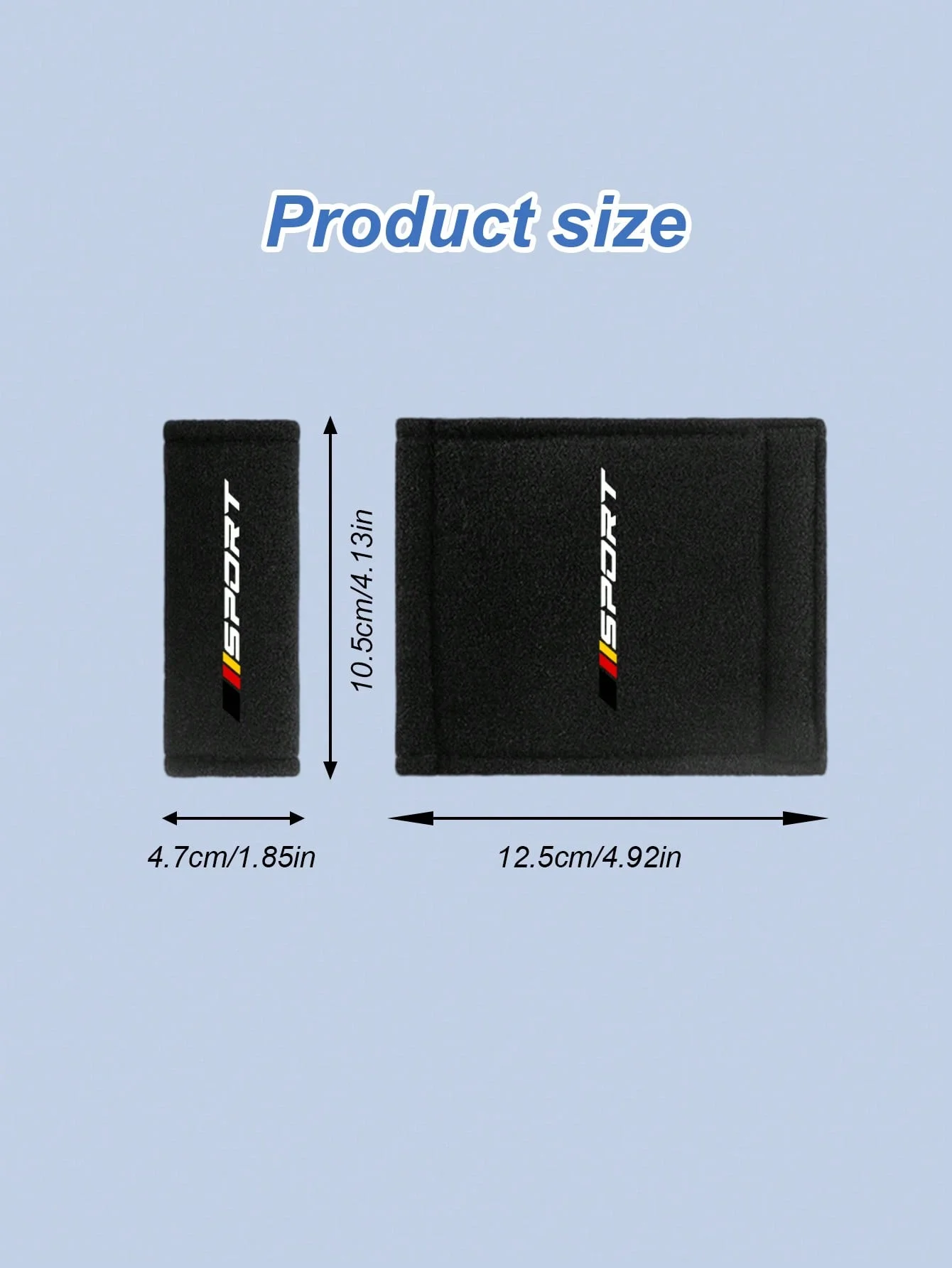 Car Door & Roof Handle Covers – Soft Plush Interior Grip Protectors with Sport Logo, Anti-, Sweat-Absorbent, Durable for All Sea