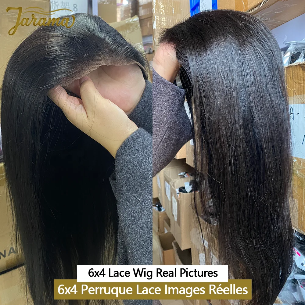 6x4 Glueless Human Hair Wigs Bone Straight Human Hair Wigs 100% Brazilian Human Hair Wig Sale Transparent Lace Closure Wig Raw Human Hair Wig 3 Day Delivery France