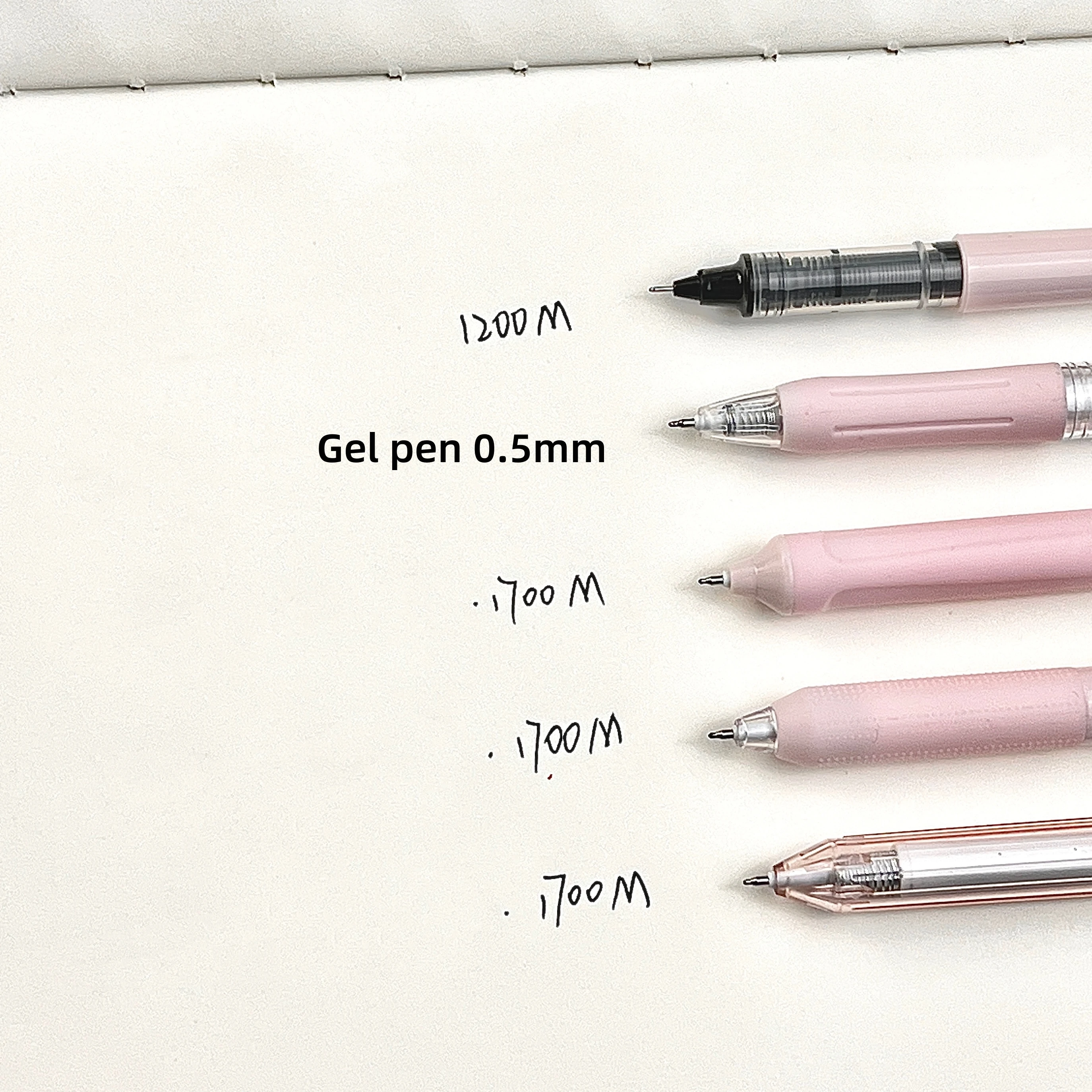 5pcs G-plus Nice Gel Pens Set 0.5mm Ballpoint Black Color Ink Durable Writing School Office Supplies A7459 image 5