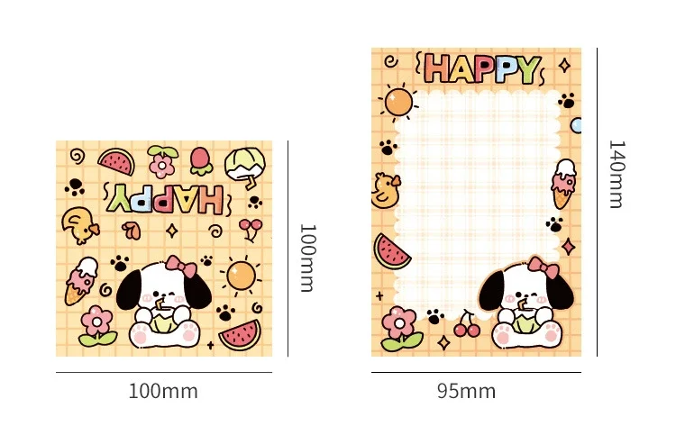 8pcs Cute Animal Party Series Cute Card Head Card Back Set Self-printed Diy Border Stickers