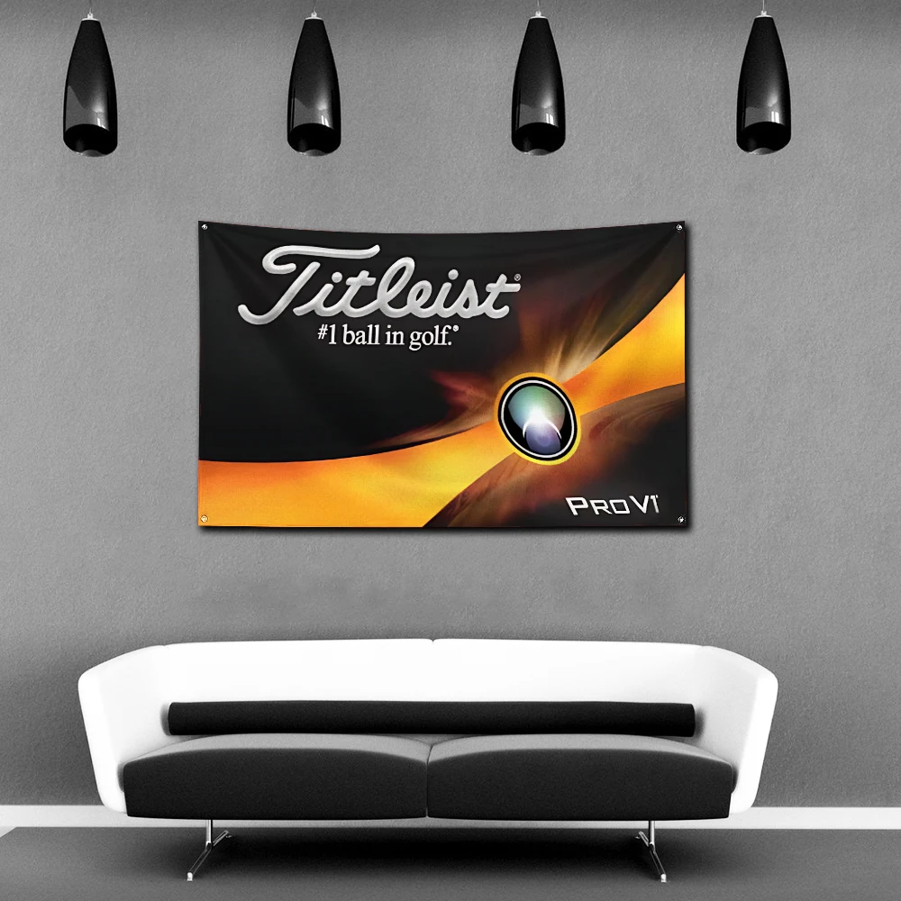 Golfs Flag Polyester Digital Printing Banner 4 Sizes for Garage Wall Art Out Door Decoration With Brass Grommets