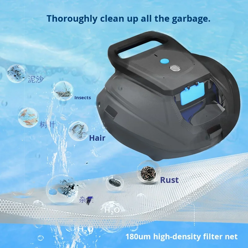 2026-أداة تنظيف حمام السباحة والسلحفاة المائية الخارجية الأوتوماتيكية بالكامل مع ميزات عبر الحدود #2