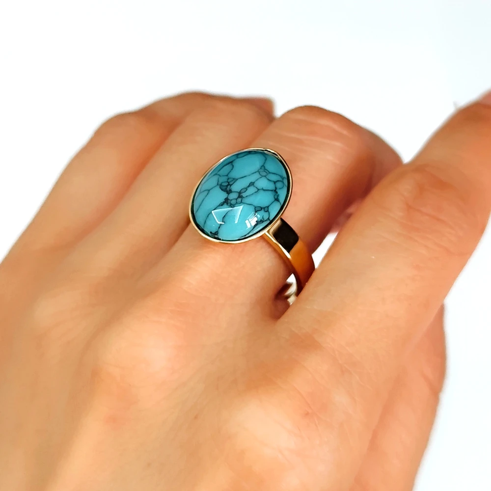 20 Stück fantastische Steinringe für Frauen, ovale Perlen, Großhandelsposten, Vintage-Ring, Party-Geschenk, Kristallschmuck – Detail 13