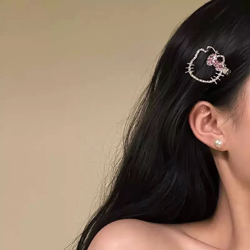 Kawaii cheveux accessoires mignon Anime Hellokittys Girly coeur évider cheveux Bb Clips pour femmes à la mode épingles à cheveux peigne meilleurs cadeaux