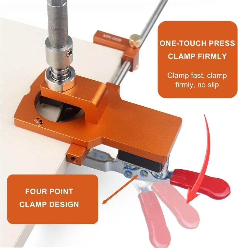 

Профессиональный скрытый шарнир Джиг 35 мм направляющий бурение отверстия локатор для точного бурения на установке двери шкафа