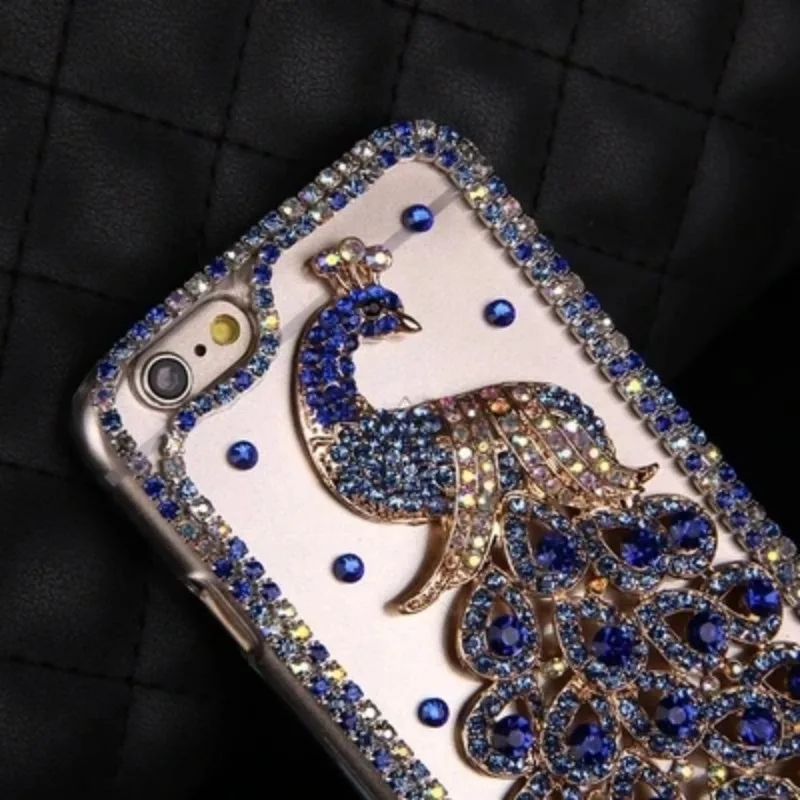 Luxury Bling Glitter Rhinestone Chain Peacock Phone Case, Soft Cover for Samsung, A50, A70S, A32, 5G, A52, A71, 4G, A51, A72