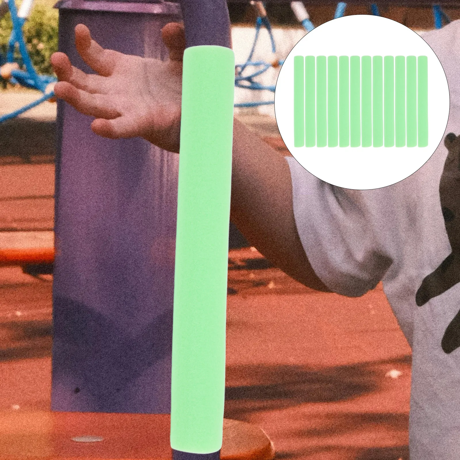 

12pcs Trampoline Cover 40cm Hollow Foam Tubes Metal Pipe Insulation Child Safety Bounce Bed Pole Protector Green