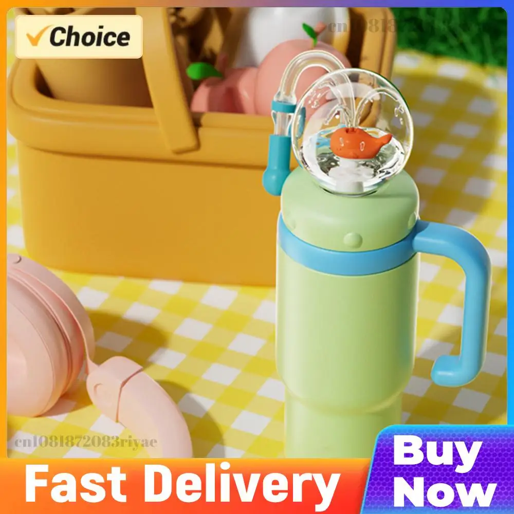 

Термокружка-фонтан из нержавеющей стали 24 унции с ручкой, в форме кита, для детей, подростков и взрослых