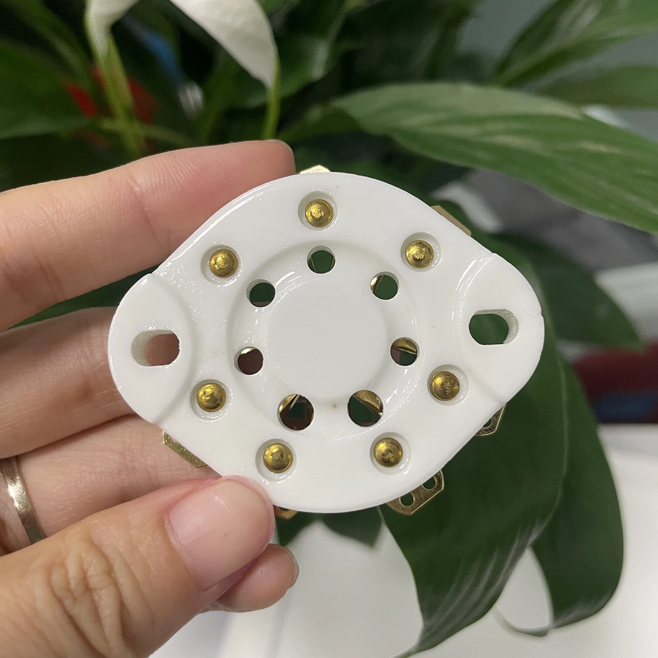 1PC FU-25 1625 6A6 826 832 Tube Socket 7pin Ceramic Valve Base GZC7-13  Vintage Audio Amplifier DIY
