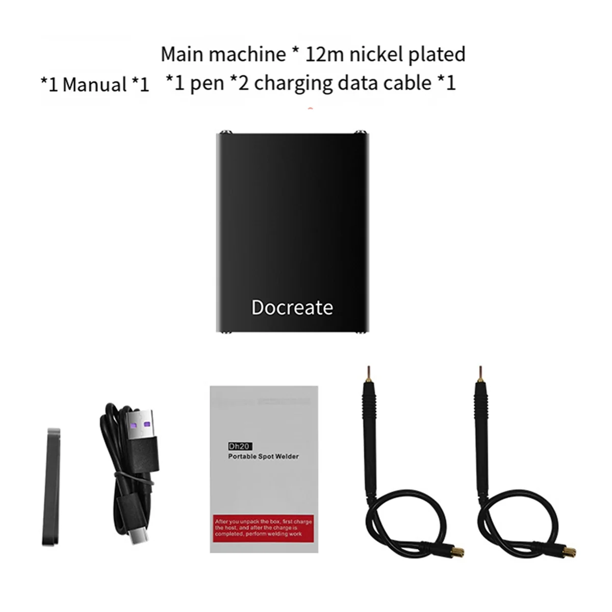 

MARQ DH20 Spot Welder Portable Handheld 9 Gear Spot Welder 5V MAX2.4A Power Bank 18650 Lithium Battery Nickel Sheet