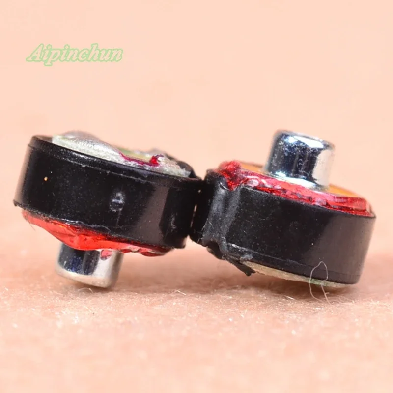 Aipinchun 1Pair 8mm 16ohm DIY Earphone Moving-Coil Headphone Replacement Part Speaker Unit Mega Bass AA0245