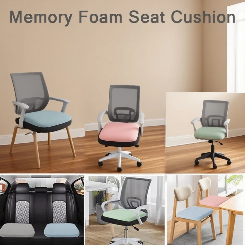 

1PC Ergonomic Sponge Foam Office Student SeatCushion Hemorrhoid Seat Cushions Chair Cushion Car Seat Cushion Extension كوشنز