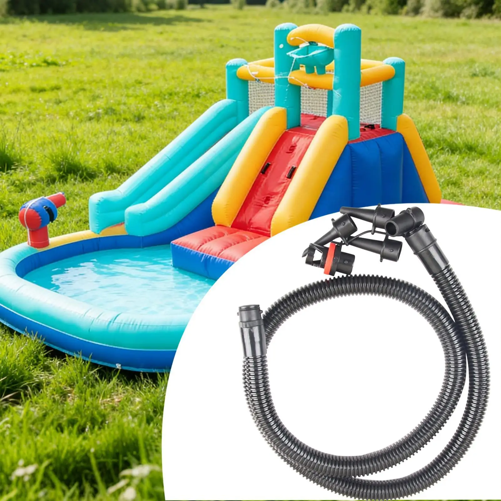 1set Air Pump Inflatable Tube Hand Pump Hose Multi joint buckle mouth rubber boat air pump accessories for Inflatable boat