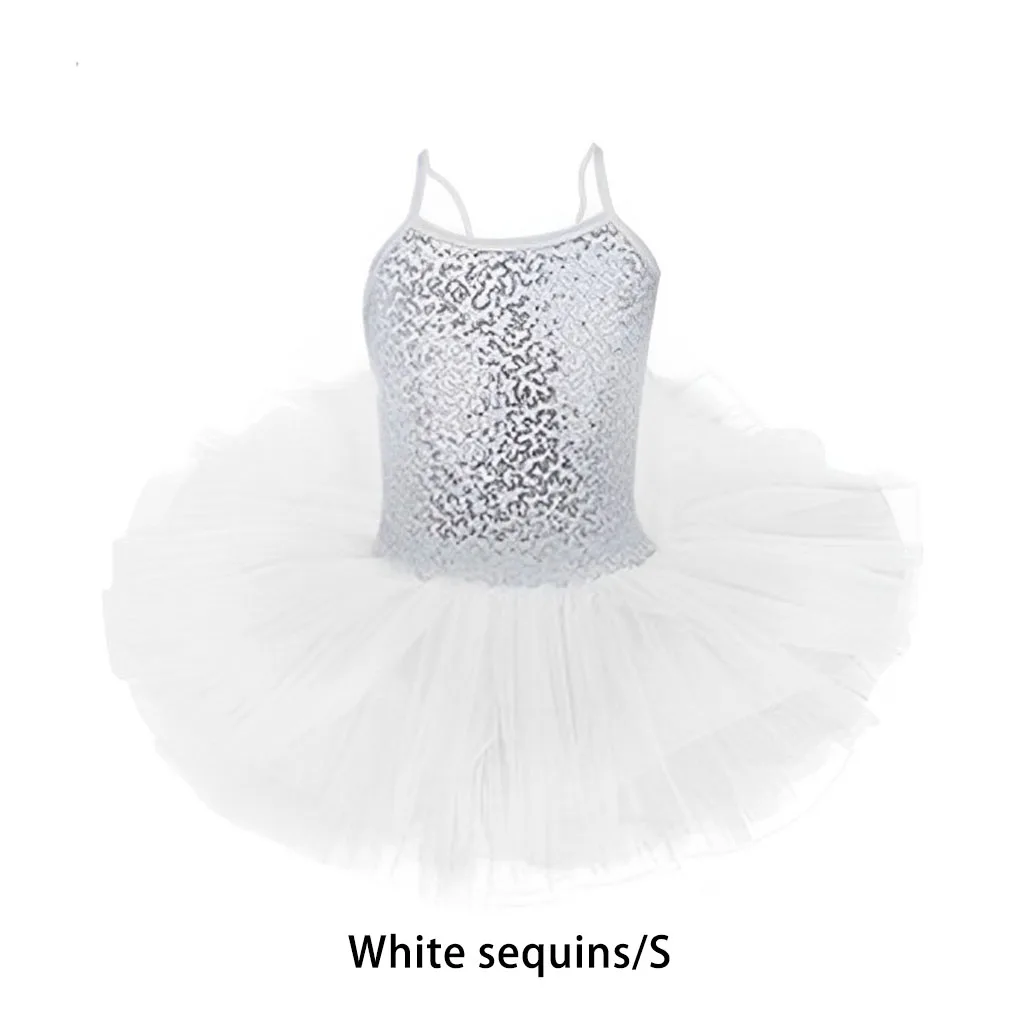 Vestido infantil profissional de balé, bebê dancewear, fantasias de ginástica, lantejoulas