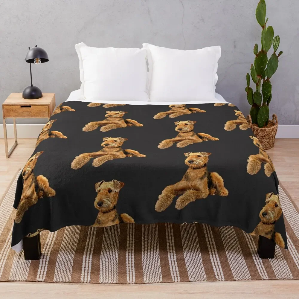 

Airedale Terrier Beautiful Dog Throw Blanket Hair Polar Thermal Comforter Blankets