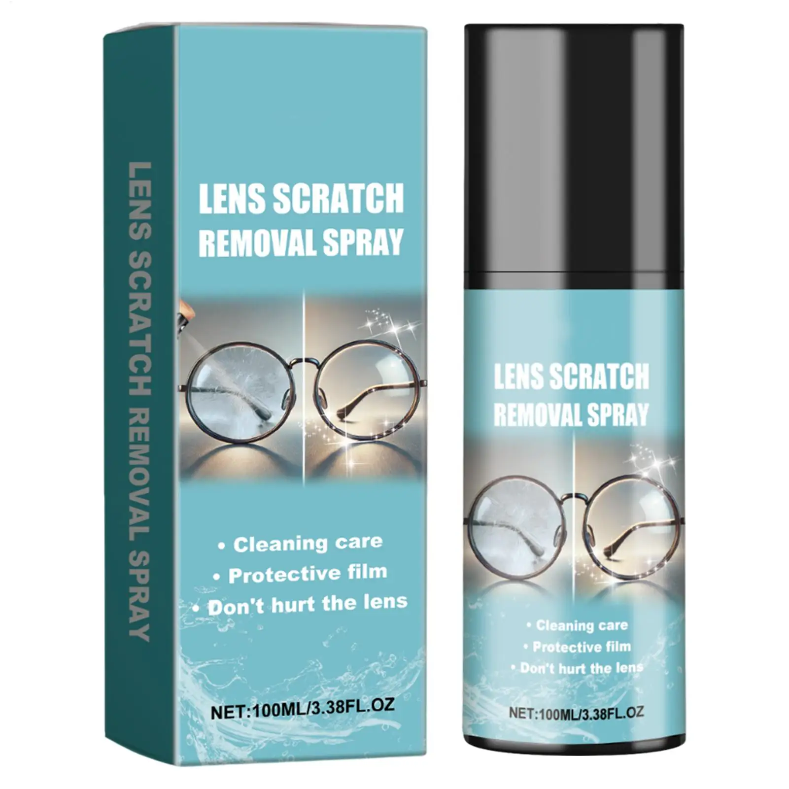 Lens Scratch Remover Repair Spray 100ml Glasses Cleaner For Sunglasses Screen Phone Camera Polish Restoration Kit Cleaning Tool