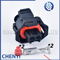 Conector automático de 2 pines, inyector Common Rail de combustible diésel, enchufe del Sensor del cigüeñal 1928403874 1928403876 para Volvo 30795436