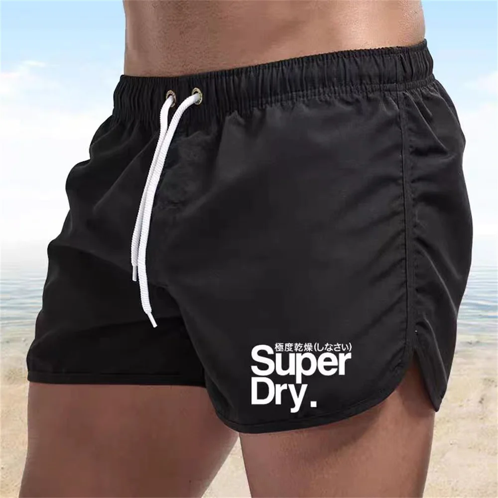 2025 Fashion New Men's Beach Pants Sports Shorts Casual Swimming Fitness Running Breathable Comfortable Sweat Absorbing Hip Hop