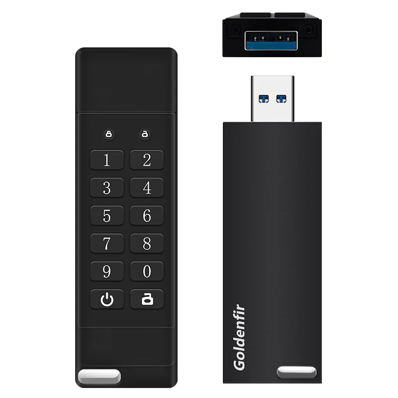 Goldenifr encryption USB 3.0 portable security lock USB flash drive256GB 512GB