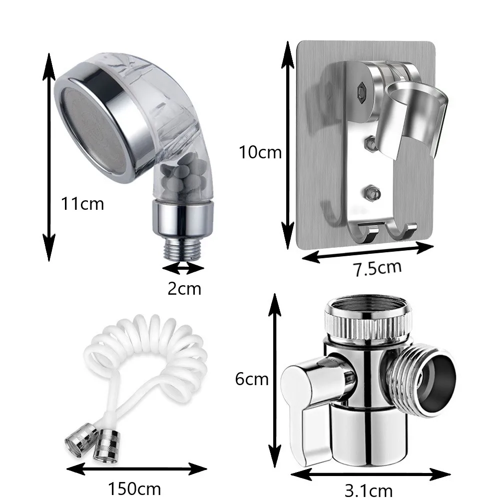 Hose Handheld Shower Head Spray Tap Attachment Set Faucet Sprayer Sink Bathroom Hair Washing Artifact Faucet External Showerhead
