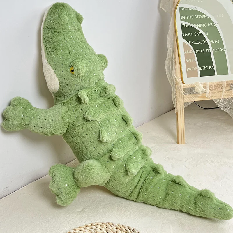 Soft Crocodile Plush Toy Fluffy Full Stuffed Animal Pillow Doll Jungle Green Giant Alligator Sofa Cushion Birthday plush Gift