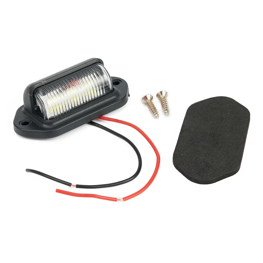 Luce targa per camion Lampada per auto per barche Rimorchio in plastica super luminoso Impermeabile bianco 12V Accessori portatili