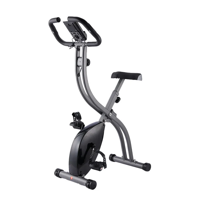 Folding Exercise Bike Home Quiet Indoor Magnetic Comfortable Cushion Space-Saving Cardio Workout Large Load Capacity