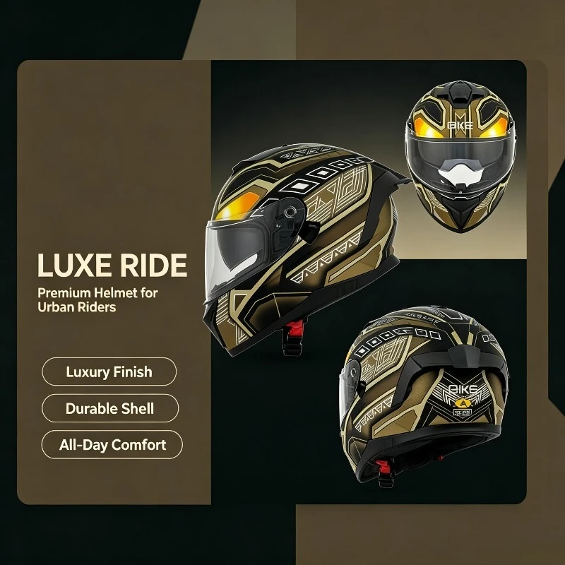 QIKE Brown Panther Motorcycle Helmet Warm Dark Tone Comfort Liner Open-Face Scooter Riding Helmet
