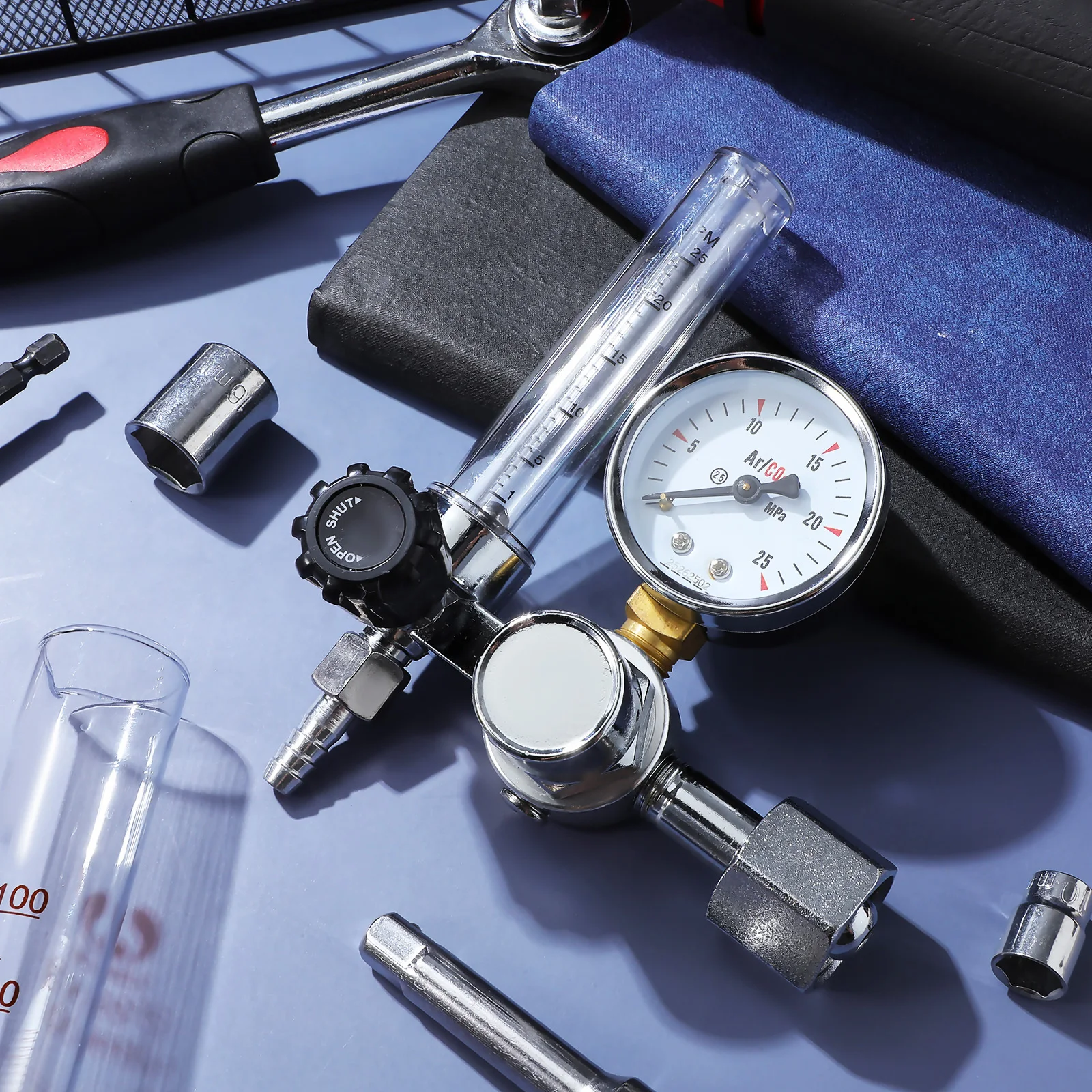 منظم الأرجون لقياس التدفق - مخفض الضغط عالي الأداء لزجاجة الغاز - منظم ثاني أكسيد الكربون الموثوق به للمعادن الصناعية #2