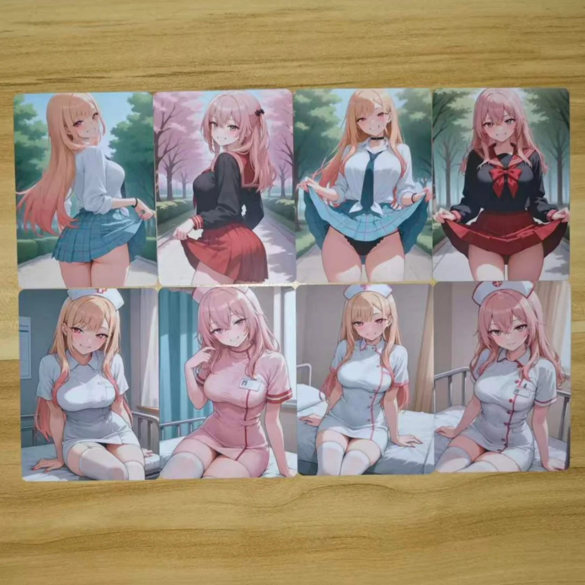 8Pcs/set NSFW Card My Dress-Up Darling Nurse Inui Sajuna Kitagawa Marin Inui Shinju Collection Card 18+