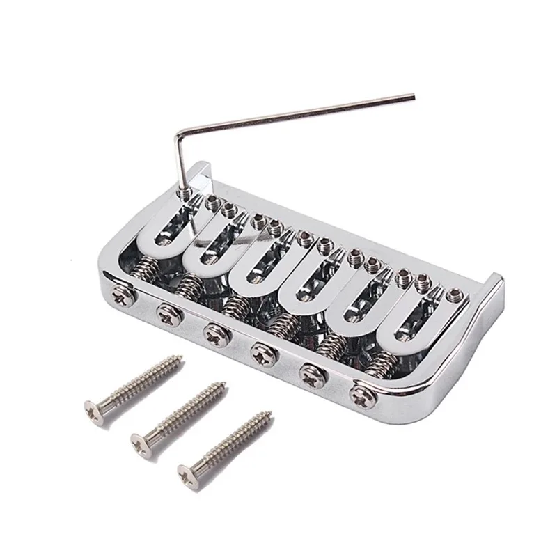 HS Style Brass Electric Guitar Bridge, Fixed Type Fret, Black, Gold, Silver Color, Wear Body, New Brand, 6 Strings