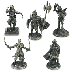 White Copper Metal Warrior Arab Knight Soldier Model Miniature Figurines Board Game Pieces Car Decoration Boy Gift
