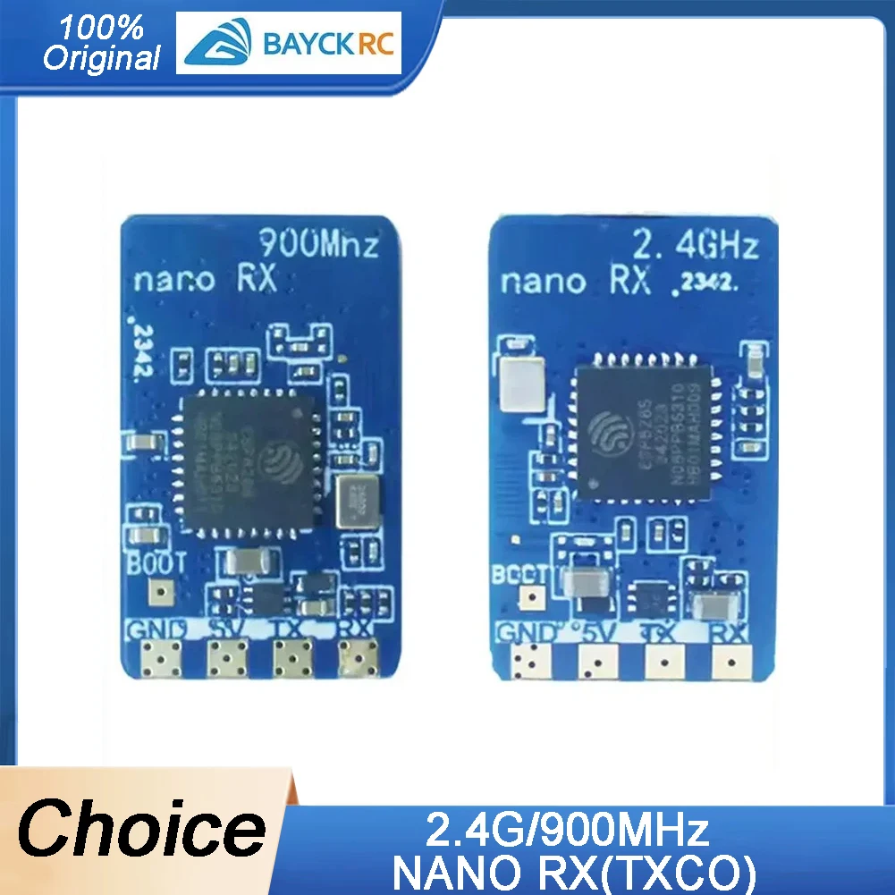 Receptor BAYCK ELRS NANO: banda dual de 2,4 GHz/900 MHz, antena en T, actualización WiFi, baja latencia para carreras con visión en primera persona y largo alcance