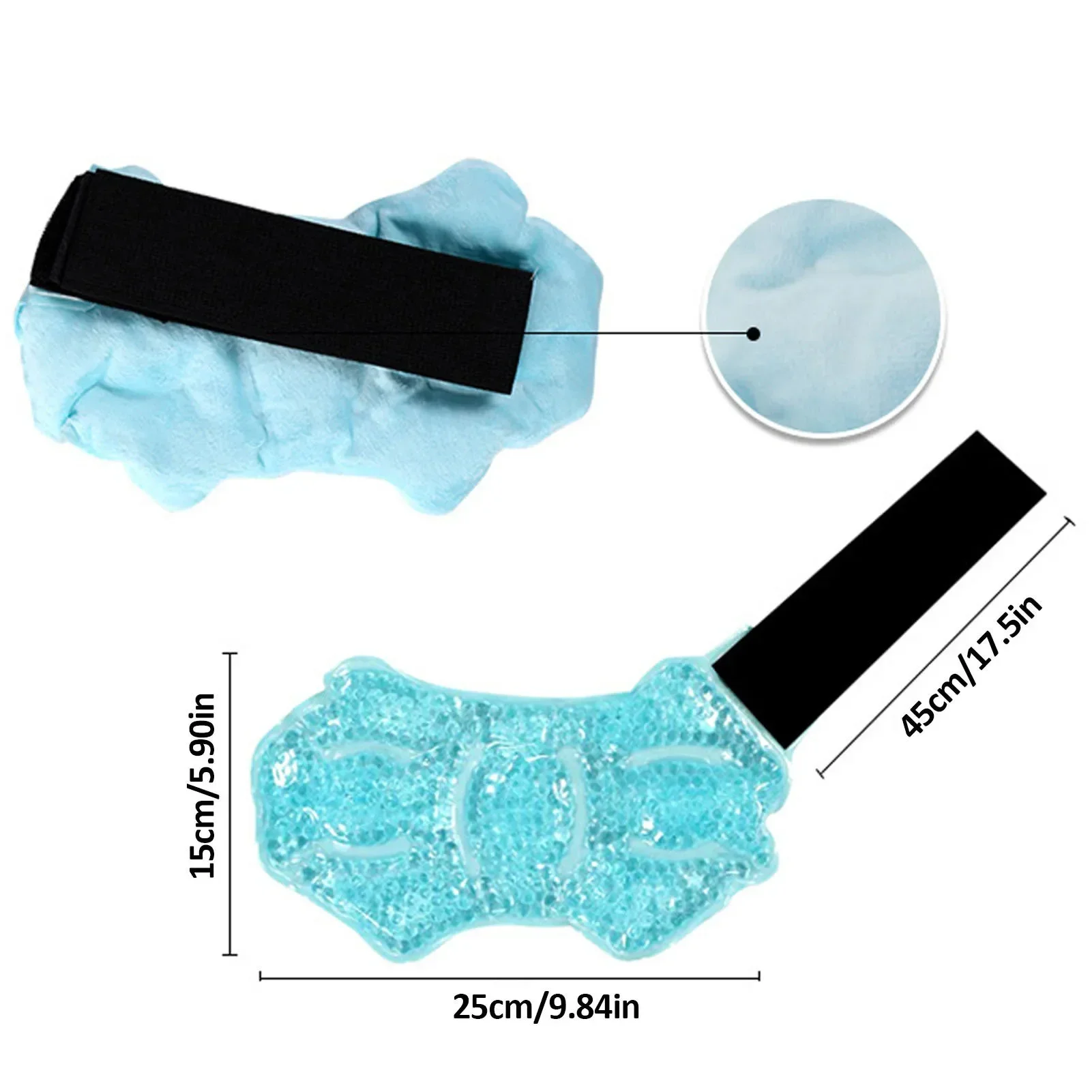 2/1Pcs Ice Pack Gel Wrap Hot/Cold Compress Therapy for Sport Injury Pain Relief Ankle Wrist Elbow Joint Sprain Swelling