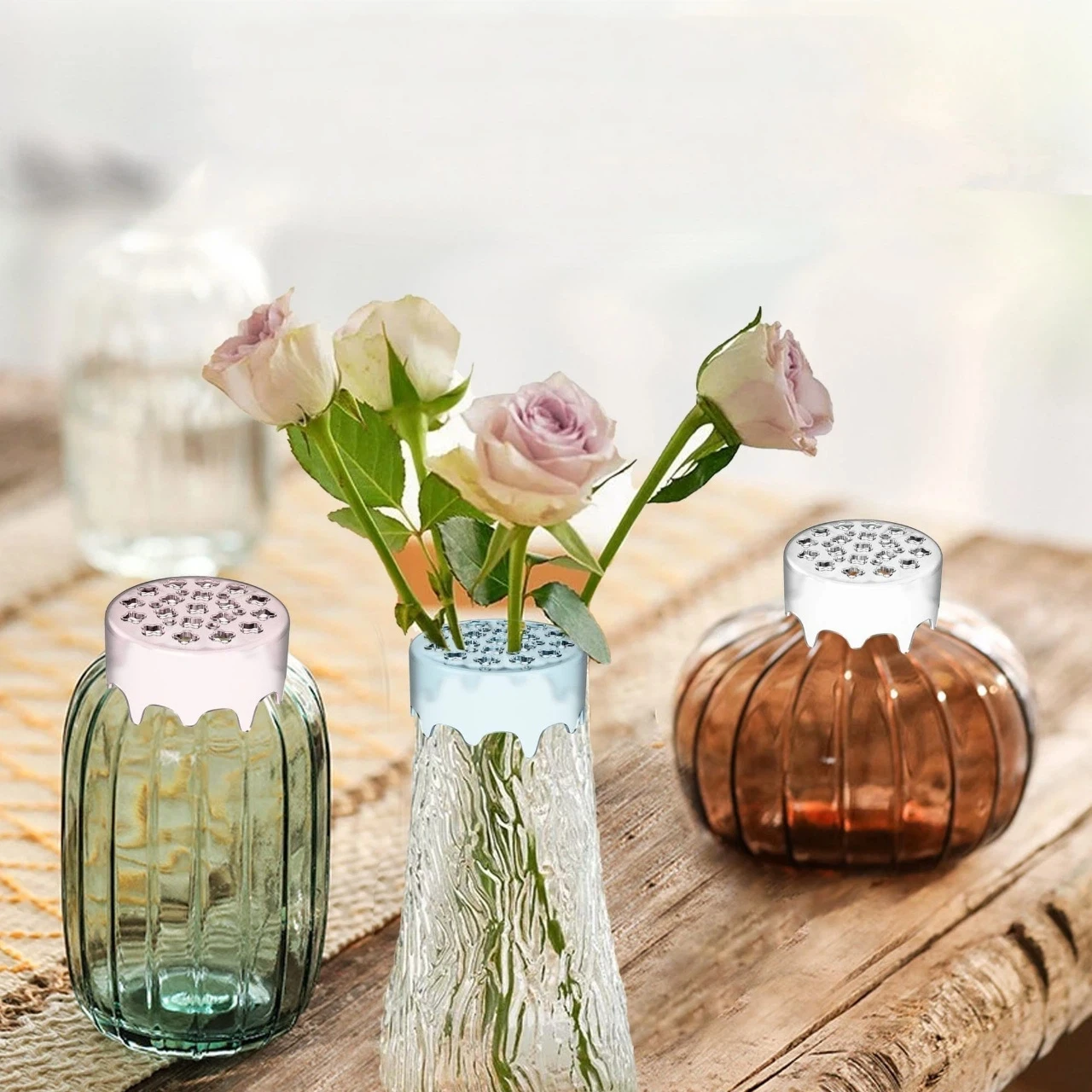 Waterproof Silicone Floral Stem Holder Reusable Vase Flower Arrangement Grid DIY Flower Bouquet Fixing Tool Bouquet Shaping