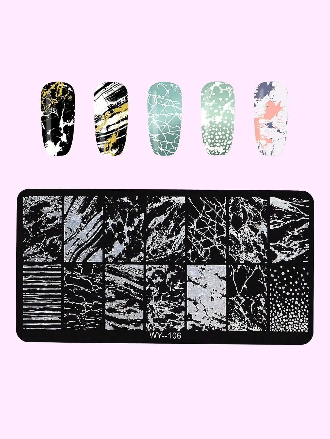 

Upgrade Your Look With Nail Art Stencil, 1pc Asymmetric Pattern Nail Template For Women & Girls,Nail Supplies,Nail Tools,Nail Art Tools,Back To School,Nails,Nail Tools For Press On Nails