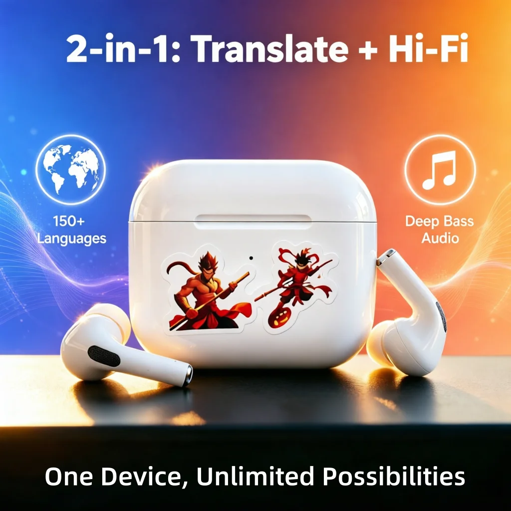 Fones de Ouvido TWS Sem Fio Bluetooth 5.3, Earbuds HiFi Stereo com Controle por Toque, Redução de Ruído, Longa Duração da Bateria, Originais